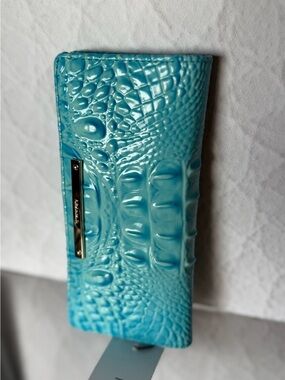 Brahmin Ady Wallet Tropic Blue HTF NWT GORGEOUS COLOR FIRM $